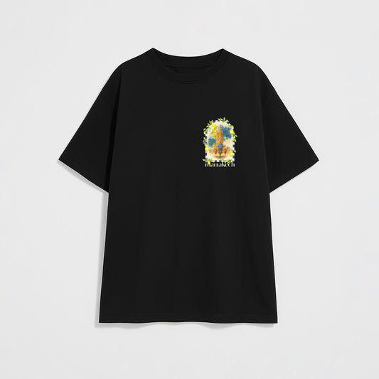 T-shirt oversize Noir "Tangia Marrakechia"