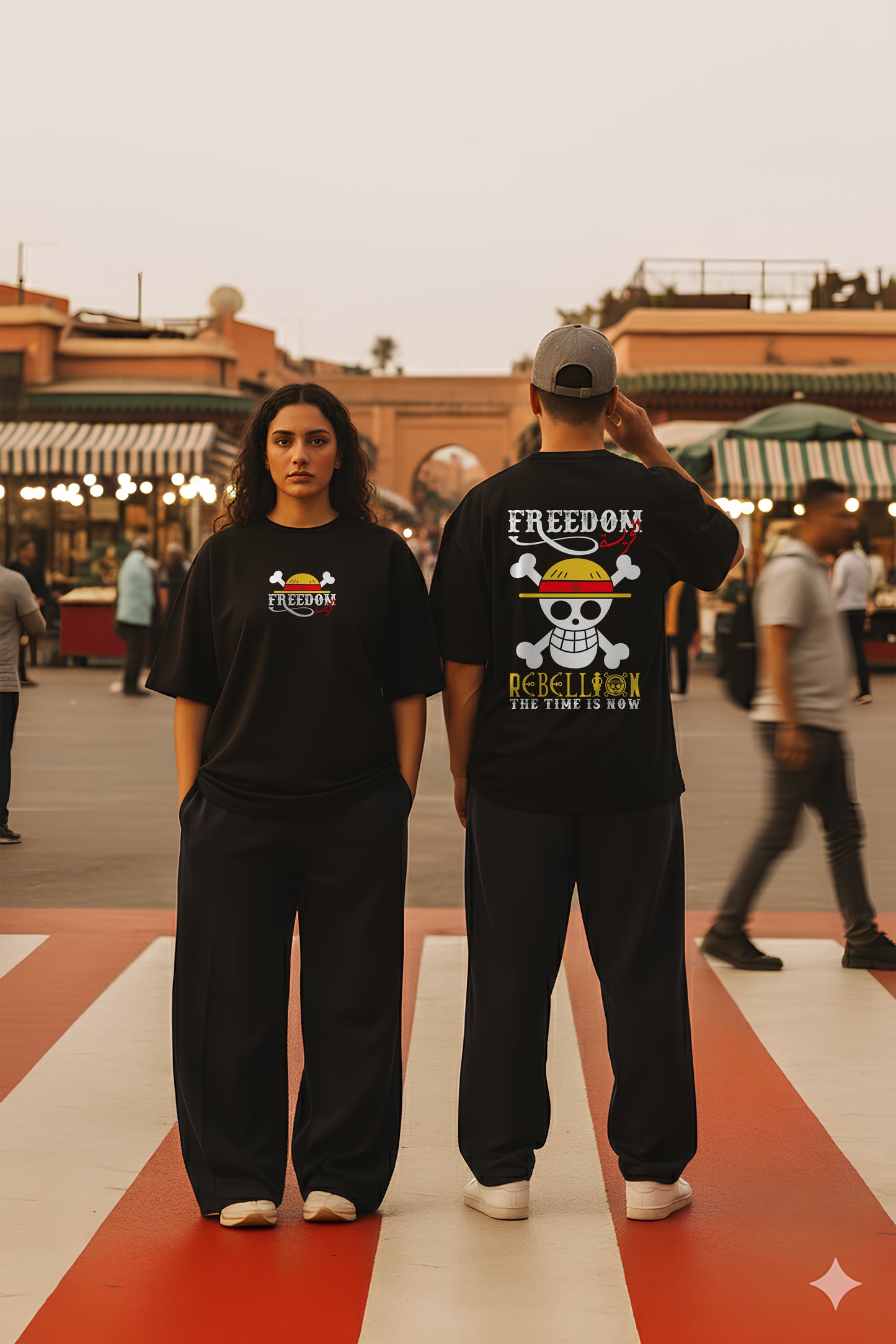 T-shirt oversize Blanc « Tangia Marrakechia »